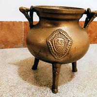 VASO / CALDERONE IN OTTONE MASSICCIO 1893 