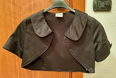 Bolero cropped nero a maniche corte Banned