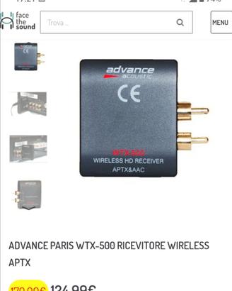 Bluetooth Advance Acoustic WTX 500
