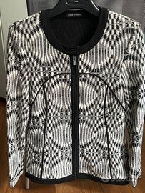 Giacca in fantasia nera e bianca