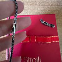 Bracciale uomo/donna acciaio/crystal zirconi neri