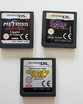Lotto 3 Giochi Nintendo DS - Metroid Spyro Chocobo