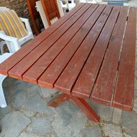 Tavolo da giardino in legno massello