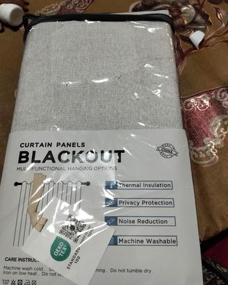 Coppia Tende Oscuranti 100% Termiche con Passanti 