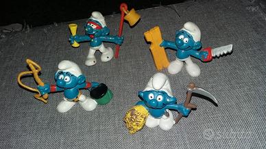 4 puffi da collezione