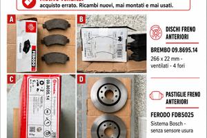 Pastiglie  e dischi  Citroren/Peugeot/opel
