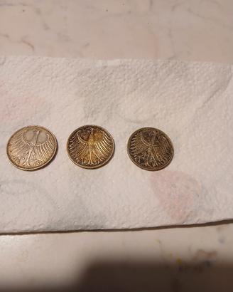 tre monete d argento tedesca 