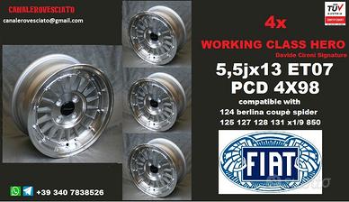 Cerchi lega scomponibili 13 fiat 127 128 uno x1/9