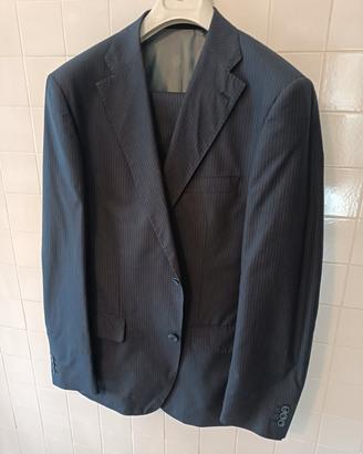 Vestito tg 54 blu gessato come Nuovo 