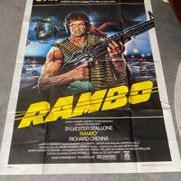 Manifesto originale cinema Film Rambo anno 1982