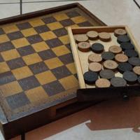 gioco Dama in legno vintage