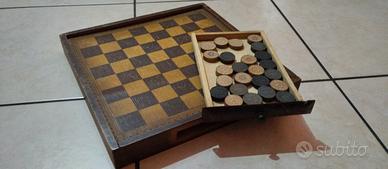 gioco Dama in legno vintage