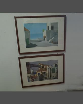 set di due quadri  vintage