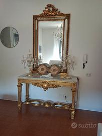 CONSOLLE FOGLIA ORO