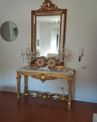 CONSOLLE FOGLIA ORO