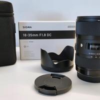Sigma Art 18-35 F1.8 DC attacco Canon