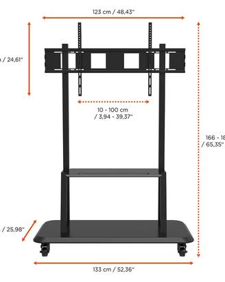 Carrello porta TV 85” Celexon Adjust 5510MP