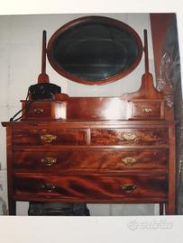 Toletta inglese dell’800 in mogano