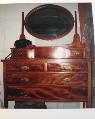 Toletta inglese dell’800 in mogano