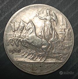 1 Lira Quadriga Veloce, 1910 argento