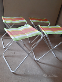 4 sgabelli in tela plastificata