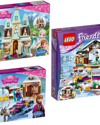 Set di 2 Lego Frozen + 1 Lego Friends