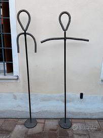 coppia di appendiabiti vintage snodabili