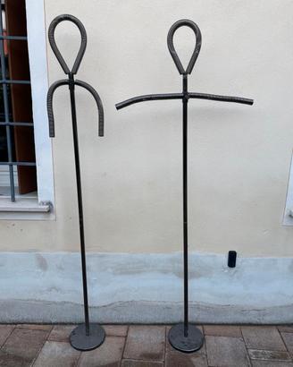coppia di appendiabiti vintage snodabili