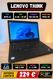 PC Portatile lenovo t470  i5  quadcore Win11