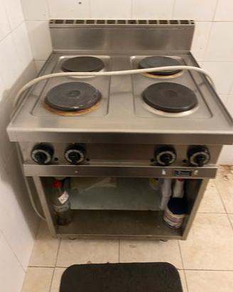 Cucina elettrica professionale 4 piastre