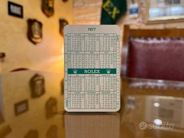 Calendario Rolex Card Vintage 1977-1978