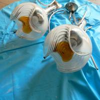 2 lampade space age anni 70 modernariato