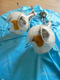 2 lampade space age anni 70 modernariato