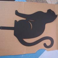 Picchetto silhouette gatto in metallo
