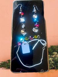 bracciale e orecchini cristallo sfaccettato  nouvo