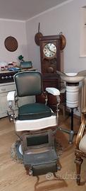 Poltrona da barbiere anni 50 con lavatesta
