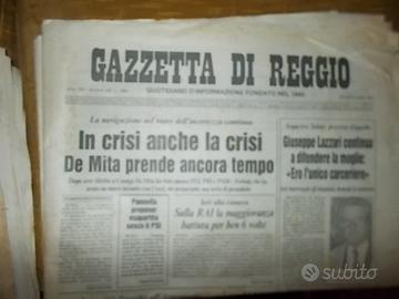 Gazzette di Reggio e Carlino Reggio fine anni '80