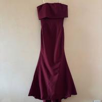 Abito elegante da sera Bordeaux - Modello a sirena
