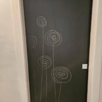porta scorrevole in vetro esterno muro 90×210