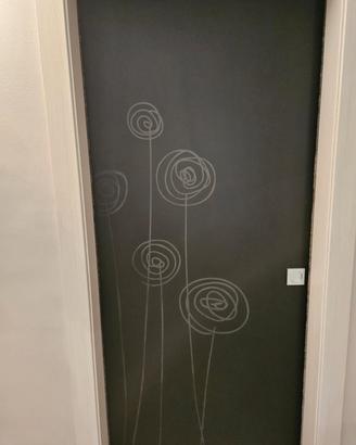 porta scorrevole in vetro esterno muro 90×210
