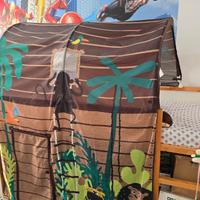 LETTO IKEA KURA + MATERASSO + TENDA + TAPPETINO