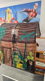 LETTO IKEA KURA + MATERASSO + TENDA + TAPPETINO