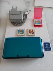 NINTENDO 3DS TURCHESE+MEMORY 2GB (GIOCHI A PARTE).