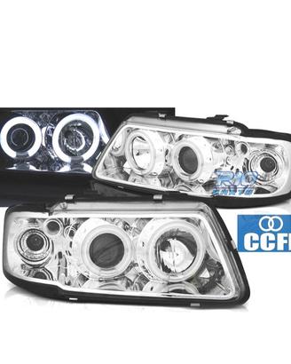 FARI AUDI A3 8L 96-00 ANGEL EYES CCFL FONDO CROMAT