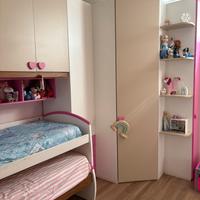 cameretta per bambine con cabina armadio