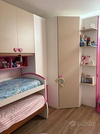 cameretta per bambine con cabina armadio