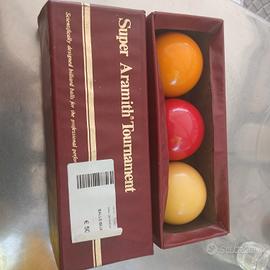 set tre palle da biliardo