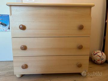Armadio, cassettiera e fasciatoio Mibb