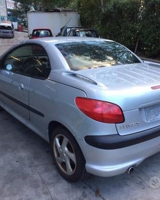 Ricambi Peugeot 206 CC 2002 1600cc benzina NFU