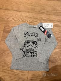Maglia bambino star wars nuova con cartellino 116